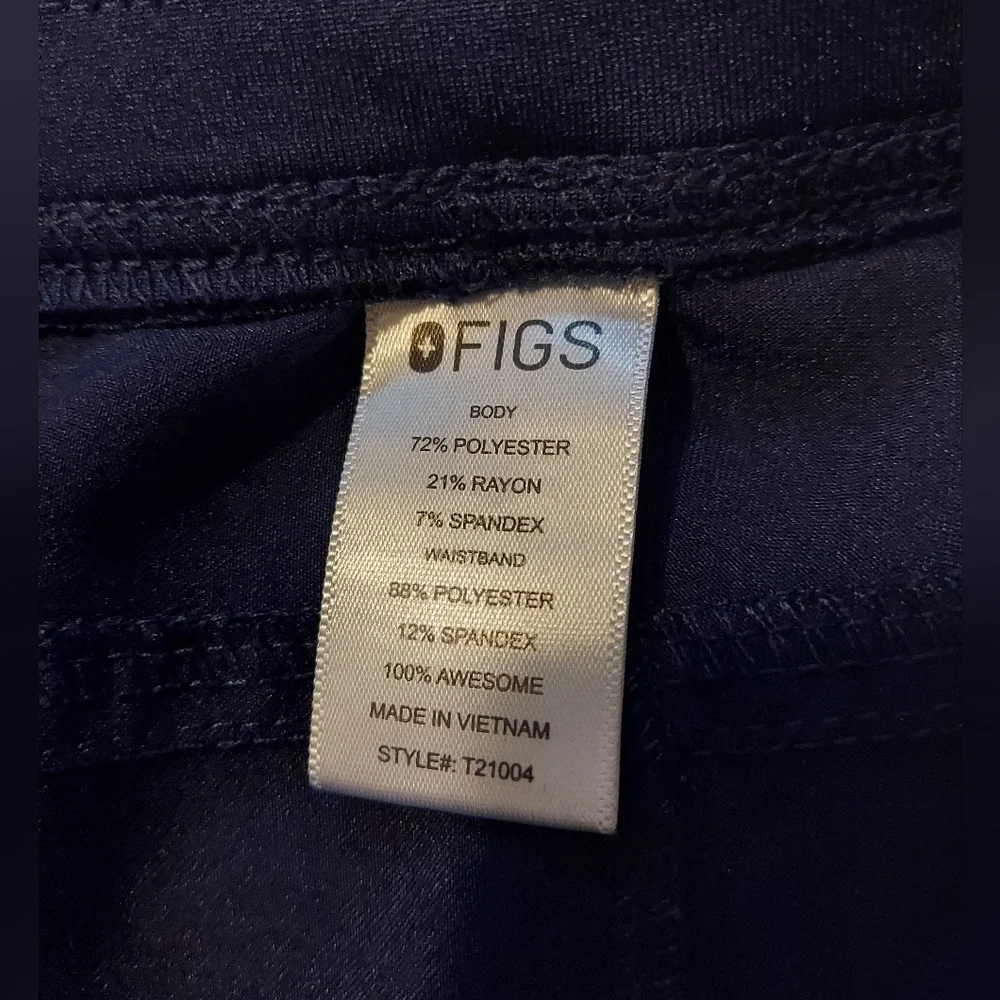 FIGS Women’s High Waisted Zamora Jogger Scrub Pants Navy Blue Size M T21004